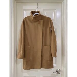 Madewell Women's Wool Blend Cocoon Coat Zip Snap Sz 0‎